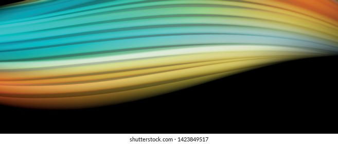 Flowing liquid rainbow colors - modern colorful flow poster. Wave liquid shapes. Art design for your design project. Vector template