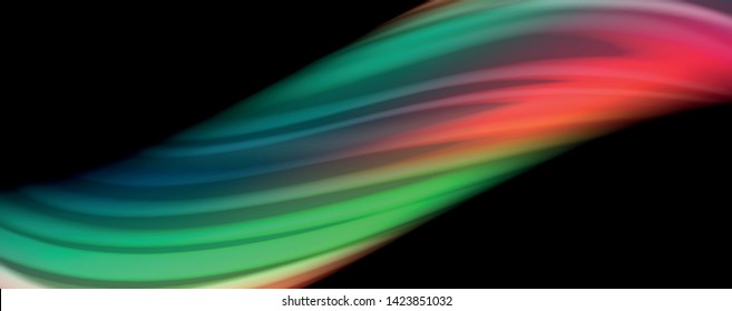 Flowing liquid rainbow colors - modern colorful flow poster. Wave liquid shapes. Art design for your design project. Vector template