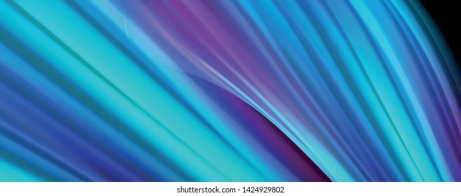 Flowing liquid rainbow colors - modern colorful flow poster. Wave liquid shapes. Art design for your design project. Vector template