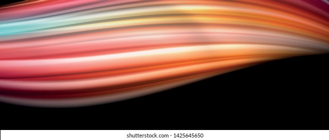 Colores de arcoiris líquido flotante - moderno afiche de flujo colorido. Formas líquidas onduladas. Diseño artístico para su proyecto de diseño. Plantilla de vector