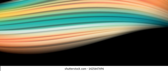 Flowing liquid rainbow colors - modern colorful flow poster. Wave liquid shapes. Art design for your design project. Vector template