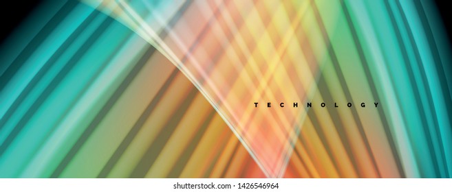 Flowing liquid rainbow colors - modern colorful flow poster. Wave liquid shapes. Art design for your design project. Vector template