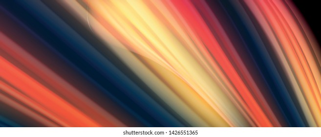 Flowing liquid rainbow colors - modern colorful flow poster. Wave liquid shapes. Art design for your design project. Vector template