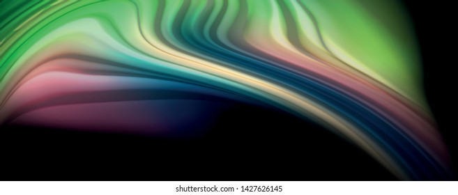 Flowing liquid rainbow colors - modern colorful flow poster. Wave liquid shapes. Art design for your design project. Vector template