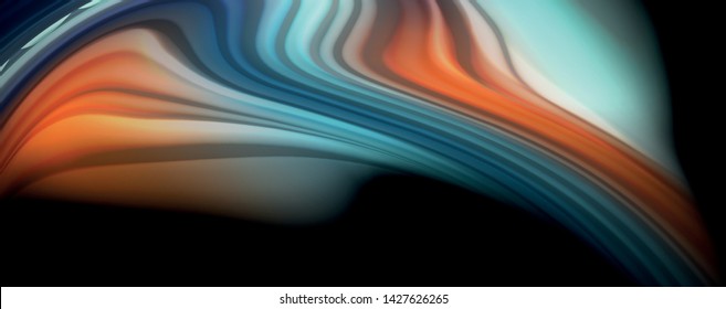 Flowing liquid rainbow colors - modern colorful flow poster. Wave liquid shapes. Art design for your design project. Vector template