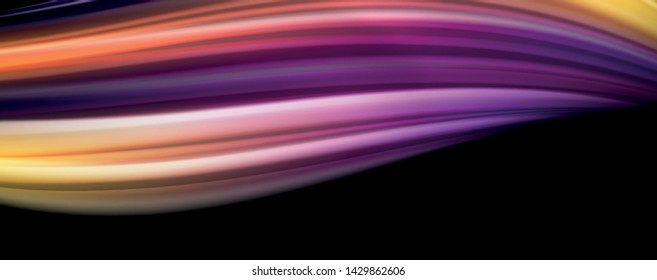 Flowing liquid rainbow colors - modern colorful flow poster. Wave liquid shapes. Art design for your design project. Vector template
