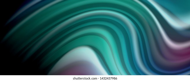 Flowing liquid rainbow colors - modern colorful flow poster. Wave liquid shapes. Art design for your design project. Vector template
