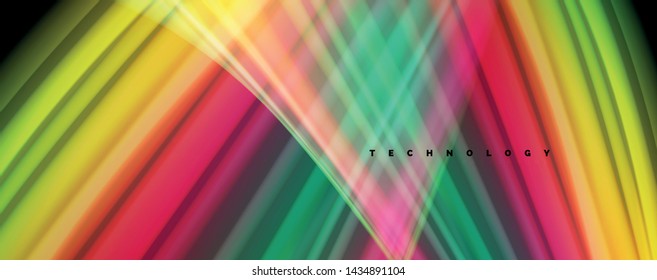 Flowing liquid rainbow colors - modern colorful flow poster. Wave liquid shapes. Art design for your design project. Vector template