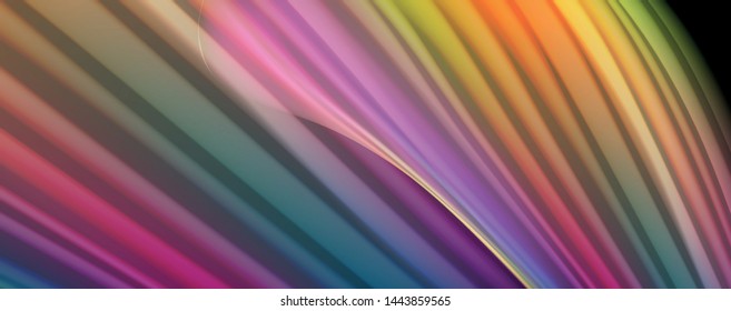 Colores de arcoiris líquido flotante - moderno afiche de flujo colorido. Formas líquidas onduladas. Diseño artístico para su proyecto de diseño. Plantilla de vector