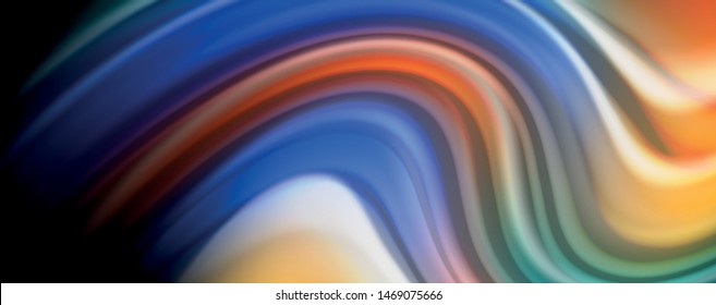 Flower Liquide Regenbogenfarben - modernes, farbenfrohes Flussförderer. Wellenflüssige Formen. Kunstdesign für Ihr Gestaltungsprojekt. Vektorgrafik-Vorlage
