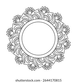 Mandala fluyente de líneas agraciadas