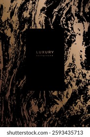 Flowing marble gold black texture. Luxury gold template with dry wood texture. Wood grain. Tree bark pattern