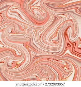 Flowing marble-style abstract swirl in soft peach and cream colors creating a fluid abstract, marble, background, texture, swirl motion for creative visuals.
