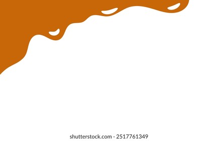 fluindo caramelo derretido sobre fundo branco. ilustração de mel para design de banner ou embalagem.