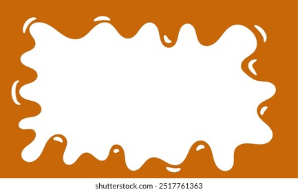 fluindo caramelo derretido sobre fundo branco. ilustração de mel para design de banner ou embalagem.