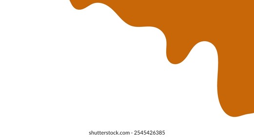 fluindo caramelo derretido sobre fundo branco. ilustração de mel para design de banner ou embalagem.