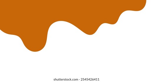 fluindo caramelo derretido sobre fundo branco. ilustração de mel para design de banner ou embalagem.