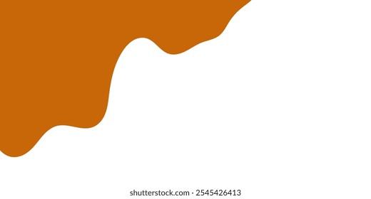 fluindo caramelo derretido sobre fundo branco. ilustração de mel para design de banner ou embalagem.