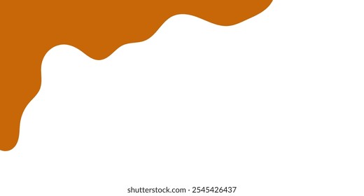 fluindo caramelo derretido sobre fundo branco. ilustração de mel para design de banner ou embalagem.