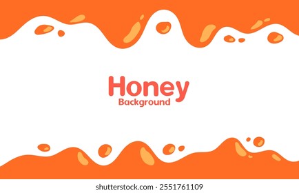 flowing melted caramel on white background. honey illustration. colorful wavy liquid corner. melting slime design element. abstract honey dripping pattern. dripping yellow paint.