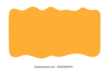 flowing melted caramel on white background. honey illustration. colorful wavy liquid corner. melting slime design element. abstract honey dripping pattern. dripping yellow paint.