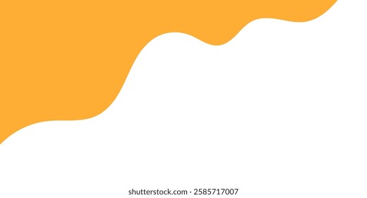 flowing melted caramel on white background. honey illustration. colorful wavy liquid corner. melting slime design element. abstract honey dripping pattern. dripping yellow paint.