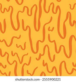 flowing melted caramel pattern. honey illustration. colorful wavy liquid background. melting slime design element. abstract honey dripping pattern. dripping yellow paint.