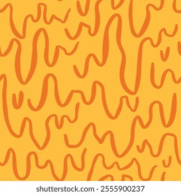 flowing melted caramel pattern. honey illustration. colorful wavy liquid background. melting slime design element. abstract honey dripping pattern. dripping yellow paint.