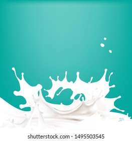 flowing milk splash splashing vector illustration