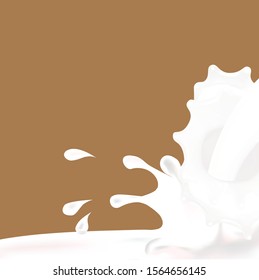 flowing milk splash splashing vector illustration