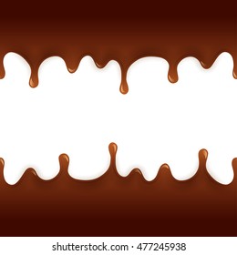 flowing molten chocolate seamless
