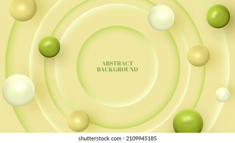 Flowing multi-colored spheres. Vector abstract background with geometric shapes. Design for cover, advertising banner, brochure, wallpaper.
