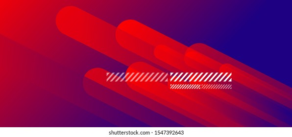 Flowing neon gradients geometric abstract background with straight lines and round tails. Fluid color pattern of color liquid gradient background for wallpaper, banner, background, card, landing page