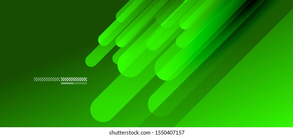 Flowing neon gradients geometric abstract background with straight lines and round tails. Fluid color pattern of color liquid gradient background for wallpaper, banner, background, card, landing page