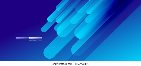 Flowing neon gradients geometric abstract background with straight lines and round tails. Fluid color pattern of color liquid gradient background for wallpaper, banner, background, card, landing page