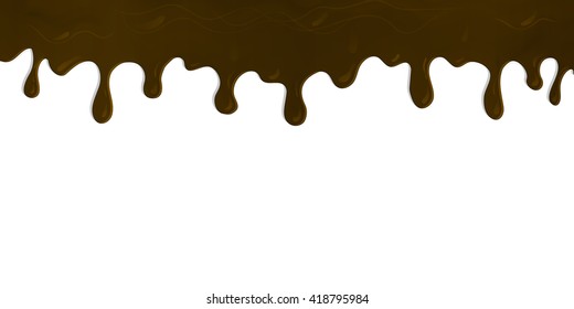 flowing paint chocolate