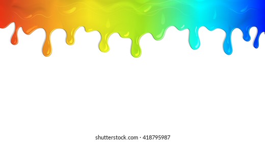 flowing paint rainbow