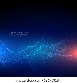 flowing particles technology digital cyber background