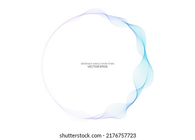 Flowing particles wave pattern, blue and purple gradient color isolated on white background. Vector in concept of AI technology, science, music, modern.
