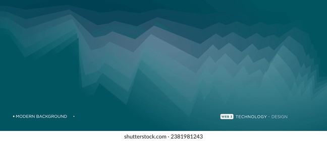 Flowing particles wave pattern of blue and black color isolated on a black background. Vector in concept of AI technology, science, and music.