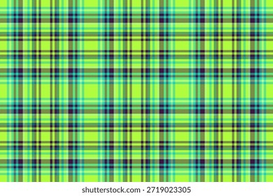Fondo de tela de patrón fluido, textura de tartán a cuadros de aniversario. Vector sin costuras textil a cuadros descolorido en la paleta de colores verde y oscuro.