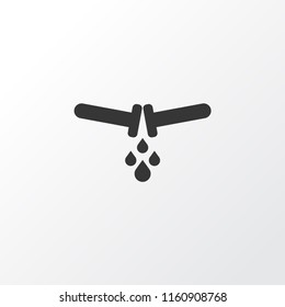 Flowing pipe icon symbol. Premium quality isolated pipeline element in trendy style.