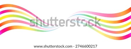 Flowing Rainbow Lines Bg. Dynamic Wave Pattern with Vibrant Curve Gradient Ribbons. Abstract Vector Background for Modern Graphic Design Projects.