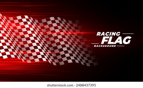 flowing rally flag background with light effect vector