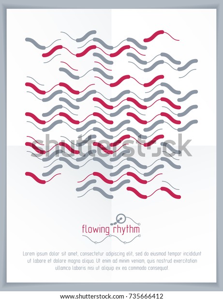 Flowing Rhythm Abstract Wave Lines Vector Stock Vector Royalty Free