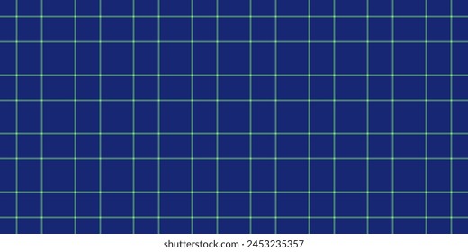 Textura de control fluida sin costuras, patrón de tela de hoja a cuadros. Tejido tartán de fondo de Vector de los años 40 en color azul y verde azulado.