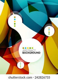 Flowing shapes fresh business template, brochure or card design template