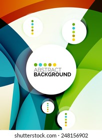 Flowing shapes fresh business template, brochure or card design template