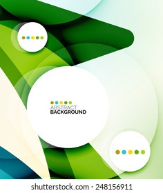 Flowing shapes fresh business template, brochure or card design template