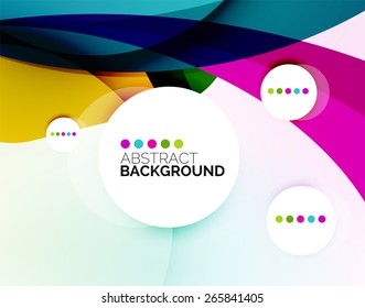 Flowing shapes fresh business template, brochure or card design template